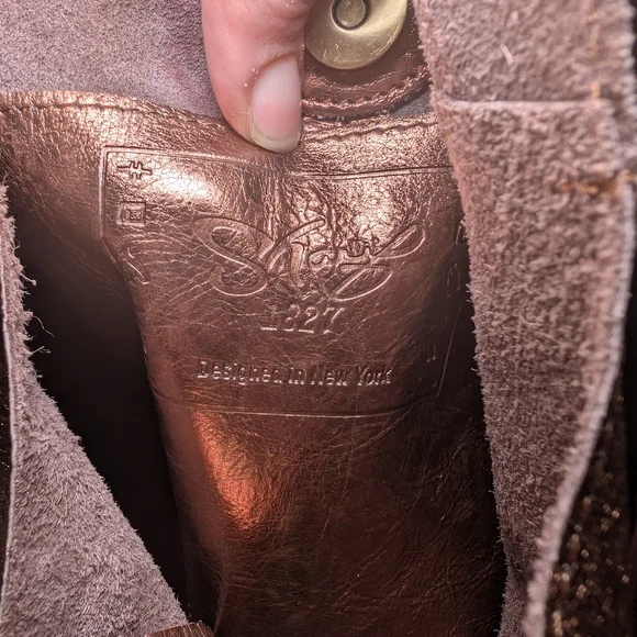 Sharif Metallic Bronze Hobo Bag With Coin Purse - Picture 7 of 7